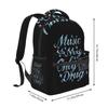 Music Is My Only Drug Fun Meme Graphic Backpack Student Boys Girls BookBag Children School Bag Shoulder Bags for Men Women