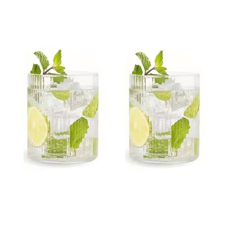 

Кружка для кофе 300 мл Японская полосатая стеклянная чашка Японская креативная прозрачная чашка для бабл-ти Стакан для сока Стакан для молока Мокка Кружка для завтрака 301-400ml