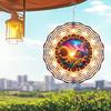 10 Inch Metal Wind Spinner for Garden Decor Vibrant Sunrise Geometric Design 360 Rotating Hook Indoor Outdoor Yard Art No Electricity