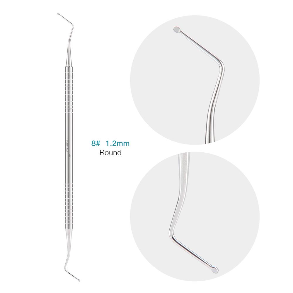 1Pcs AZDENT Dental Excavator Endo Spoon Double Ended Instruments Stainless Steel Tooth Cavity Carious Decay Treatment Lab Tool