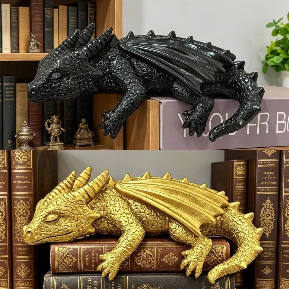 Western Fantasy Dragon Sculpture Decoration Bookshelf Ornaments Dragon Statue  Home Decor