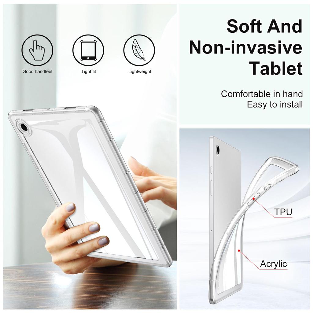 TPU miękkie etui na tył do Samsung Galaxy Tab A8 10.5X200 A7 T500 Lite t220 8.7 T290 2019 dla S8 X700 S7 T870 S6Lite 10.4 P610 P619 P613