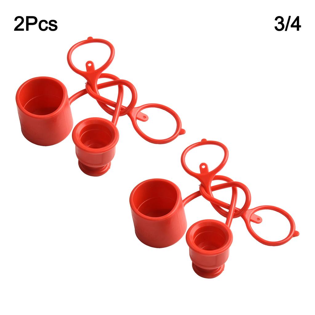 2 Sets Flat For Hydraulic Coupler For Hydraulic Quick Connector PVC Rubber Dust Cap Dust Cover With Tear-Resistant Structure