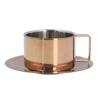 Kaffeetasse Schlicht Genial 304 Edelstahl Kaffeetassen-Set mit Kaffeeteller für Zuhause Outdoor
