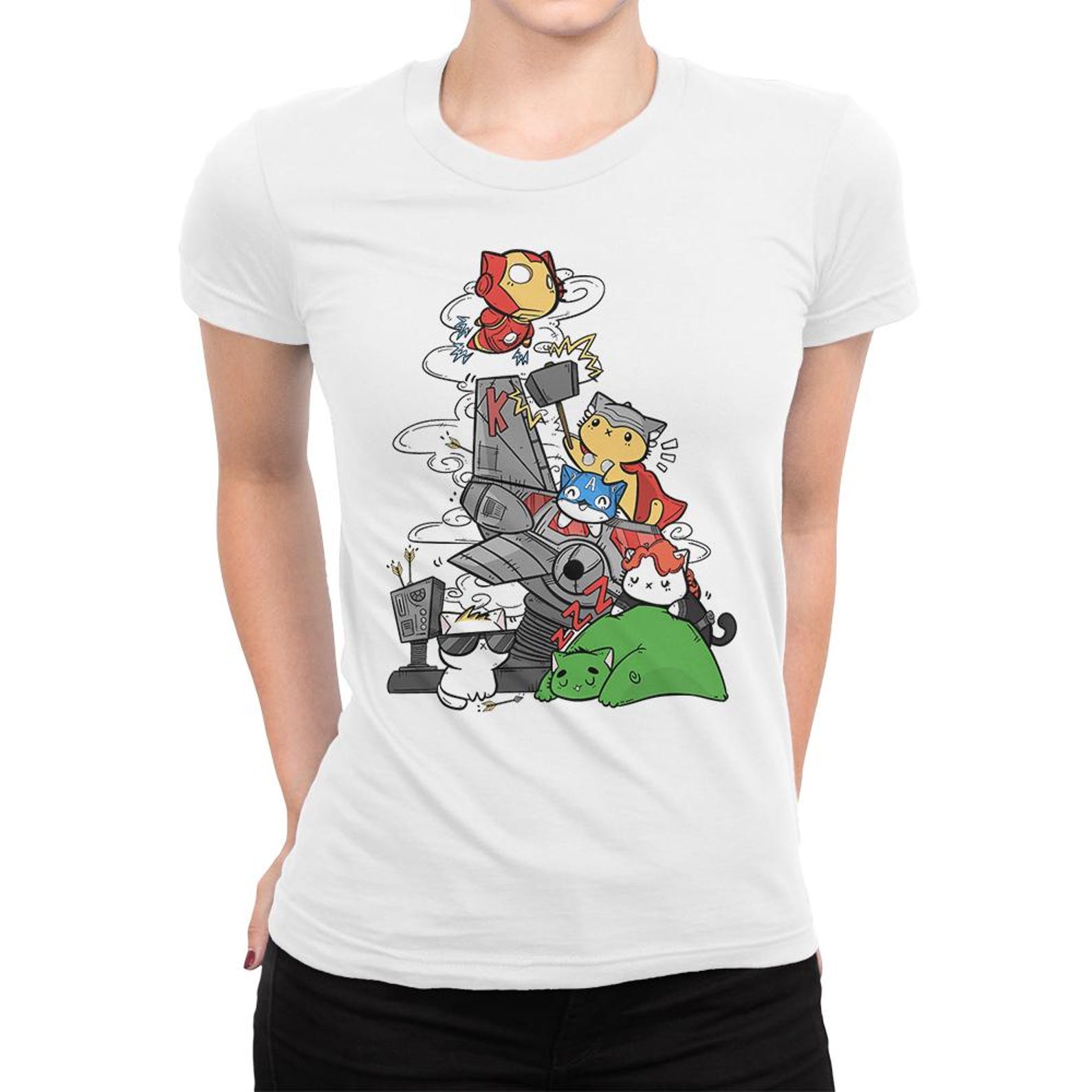 Cats Avengers Funny T-Shirt, Men s and Women s Sizes XL
