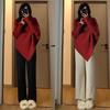 Irregular turtleneck sweater women's autumn and winter new gentle lazy wind thickened knitted top