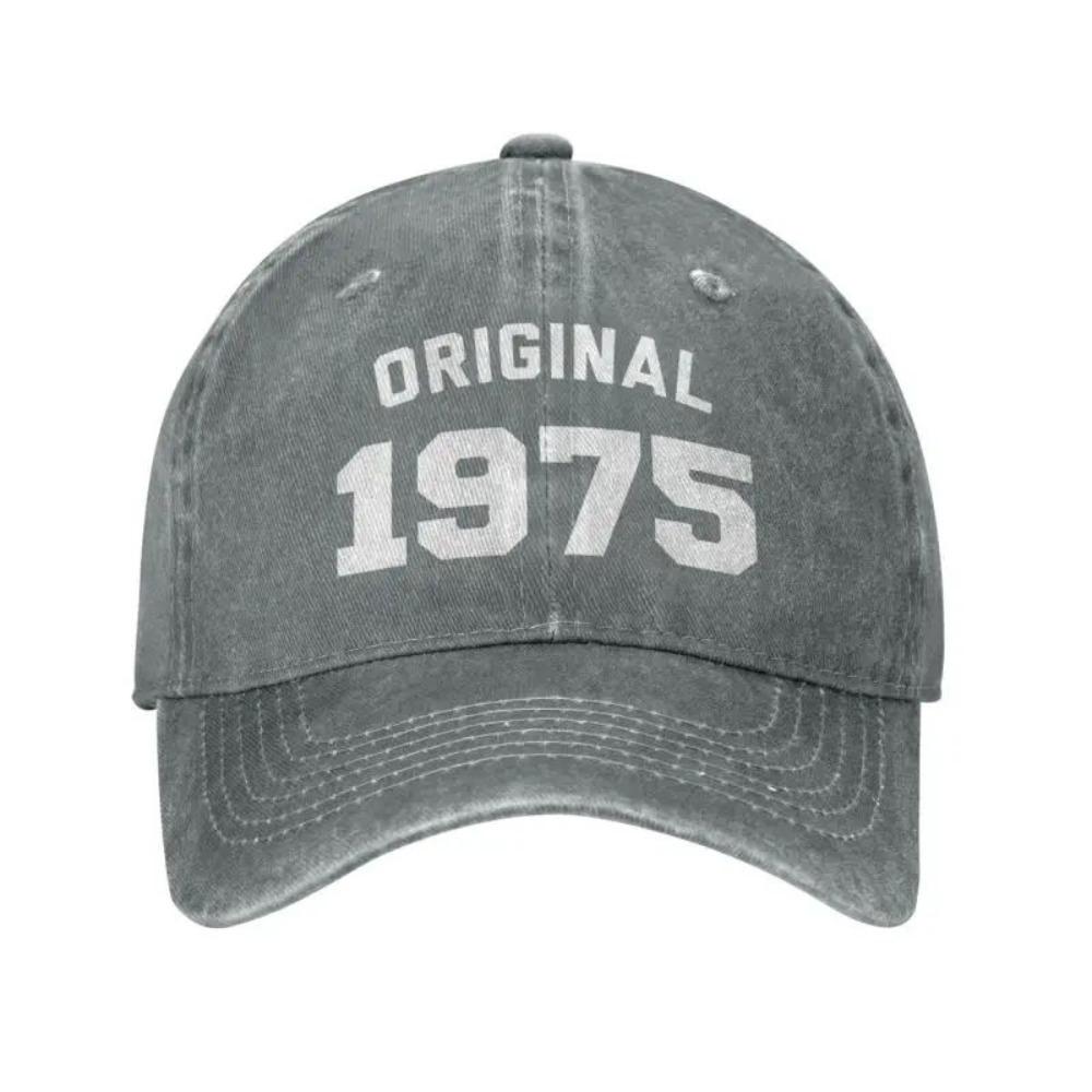 2026 Personalized Cotton Original Born In 1975 Funny Birthday Gift Baseball Cap Outdoor Men Women's Adjustable Dad Hat Fashion