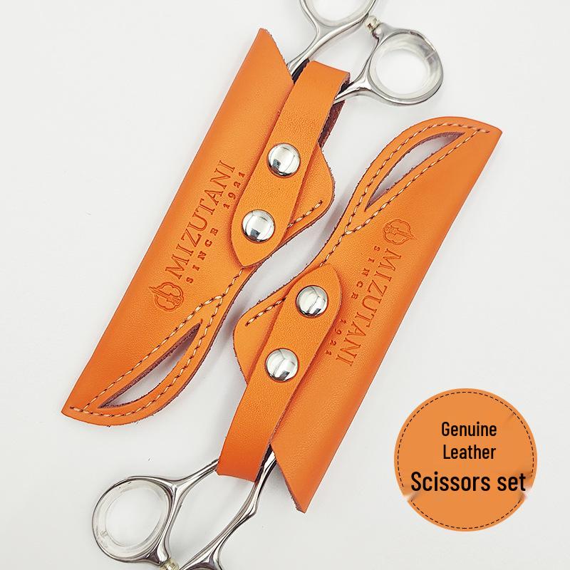 Professional Hairstylist Scissor Set In Genuine Leather Case for Hairdressing and Pet Grooming
