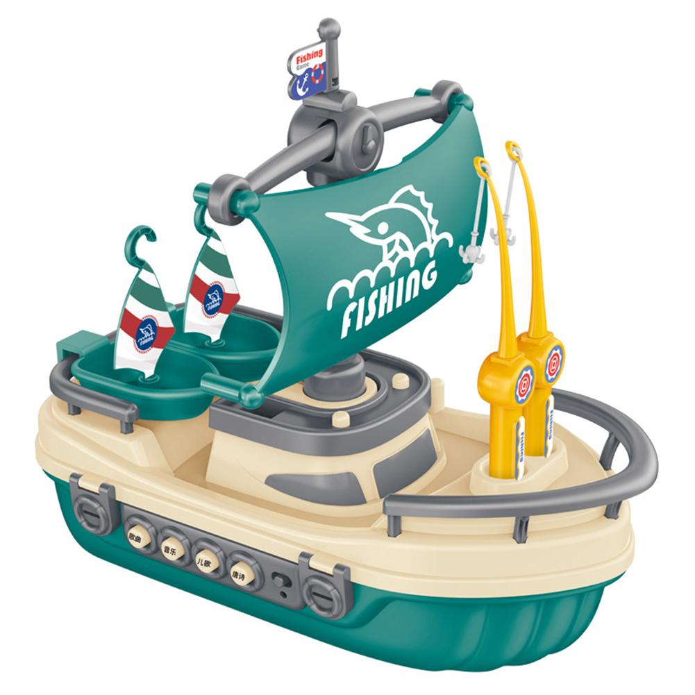 3 In 1 Toy Boat Electric Magnetic Fishing Playset Toys Music Story Machine Educational Birthday Christmas Gifts For Girls Boys