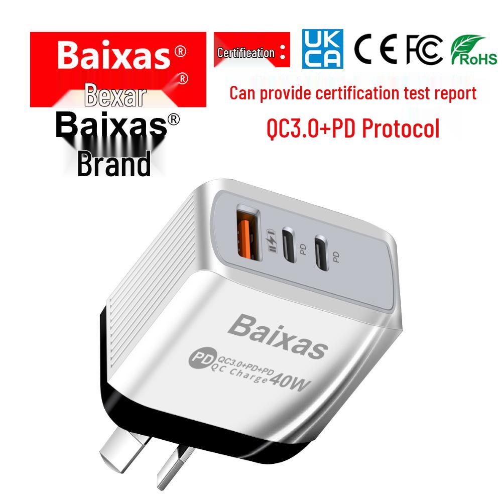 Universal Charger with EU, US, UK, AU Compatibility - Original 1U+2PD Power Adapter