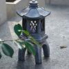 Pagoda Garden Statues Solar-Powered Garden Light Zen Lantern Outdoor Decor