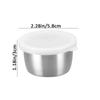 Stainless Steel Small Sauce Cup With Sealed Lid Portable Seasoning Spice Dishes Ketchup  Pot Dipping Bowl Saucer Tableware