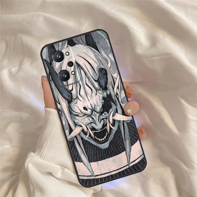 Oni Hannya Demon Mask Case For Realme 15 14 11 12 13 Pro Plus C65 C67 C71 C63 C61 C55 C51 C53 C35 C75 GT6 GT7 Pro
