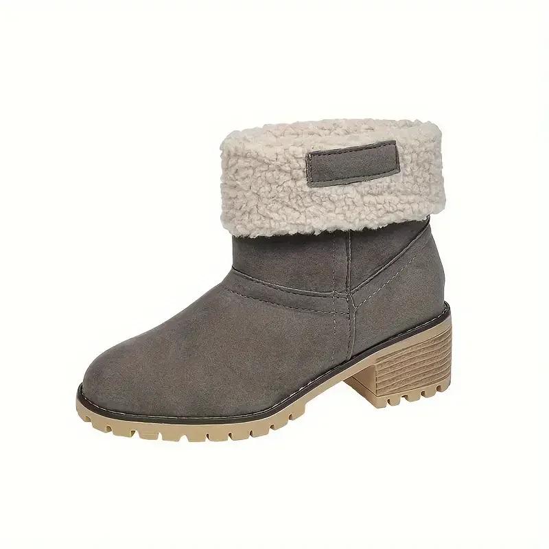 Femmes Hiver Fourrure Chaud Bottes de Neige Dames Bottines Chaudes en Laine Bottine Chaussures Confortables Grande Taille 36-43 Décontracté Femmes Bottes Mi-Mollet
