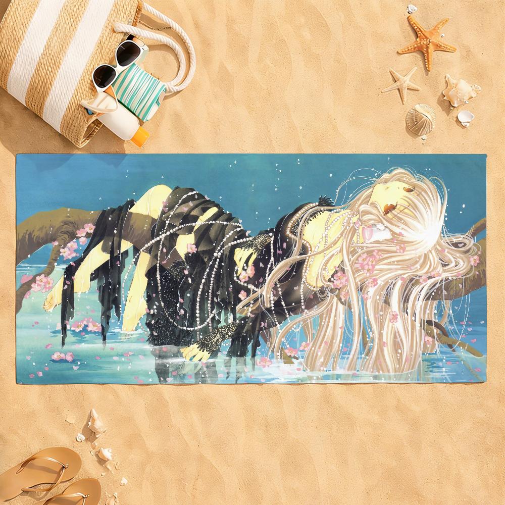 Anime C-Chobits Cute Chi Towel Quick Dry Absorbent Beach Towel for Sports, Fitness, Swimming and Outdoor Activities