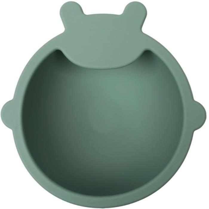 Pack Repas - THERMOBABY - Silicone - Vert Cactus - Assiette, bol, bavoir et cuillères