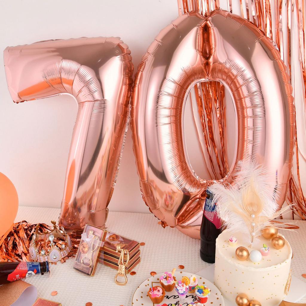 24 Packs 70th Birthday Party Favors Bottle Opener Rose Gold Creative Bottle Openers for Birthday Wedding Anniversary