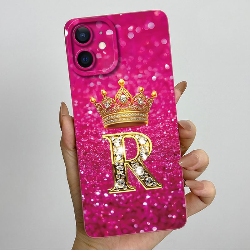 For Apple iPhone 11 Case iPhone11 Pro Luxury Crown Letter Couple Cover Soft Liquid Phone Case For iPhone 11 Pro Max Fundas Coque