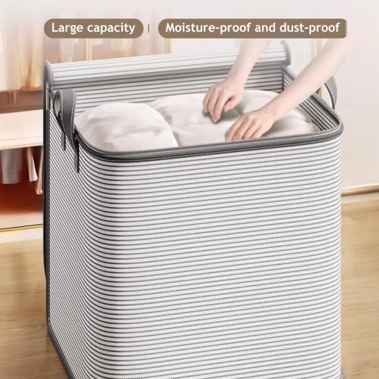 100/150/180/210ML Bardzo Duża Torba do Przechowywania Ubrań z Uchwytem Wytrzymały Składany Pojemnik do Przechowywania Ubrań z Pokrywką Pudełko Organizer na Kołdry Koce Pościel