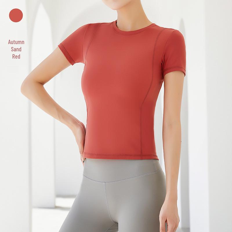 Q1Tlulu Women s Quick Dry Short Sleeve Running & Yoga Tight-fit Sports Top Large (L)