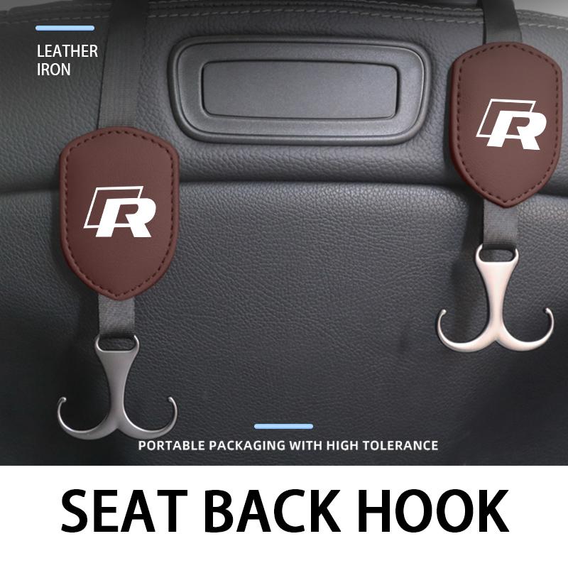 New 2026 Emblems For Volkswagen VW Car Back Rest Fixed Hook Handbag Hat Clothes Hanging Hooks Mk6 CC B5 B6 B7 Golf 4 5 6 7 Scirocco Sagit Zs1