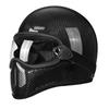 AD Retro Carbon Fiber Fiberglass Motorcycle Helmet for Cruiser, Scooter, and Moped