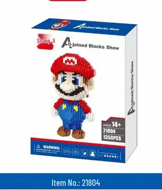 Classic Game Dinosaur Shape Building Blocks - Yoshi & Mario