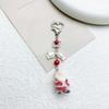 Flocking Santa Clauses Christmas Keychain Star Bowknot Pendant Portable Stocking Stuffers for Kids and Adults Daily Use