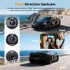 3-Lens Dash Cam, 3-Channel Recording, WiFi, HD, Phone Sync