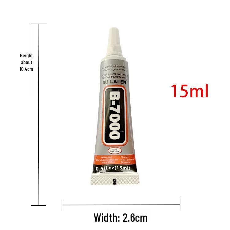 B7000 Needle-Applicator Adhesive for Mobile Screens, Jewelry, DIY Rhinestone Stickers, Transparent & Strong Glue