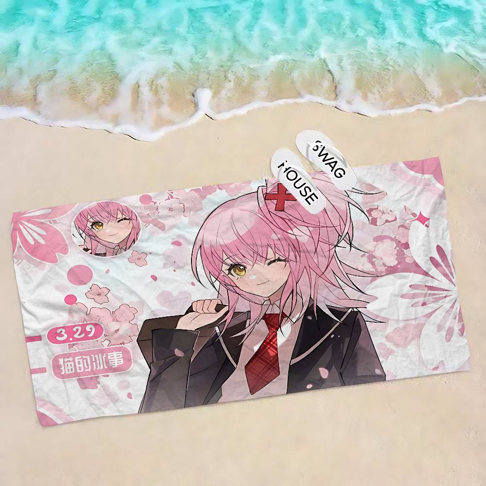 Shugo Chara Japan Anime Anime Beach Swimming Towel Soft Absorbent Washcloth Children's Gifts for Kids Travel Camping Gym