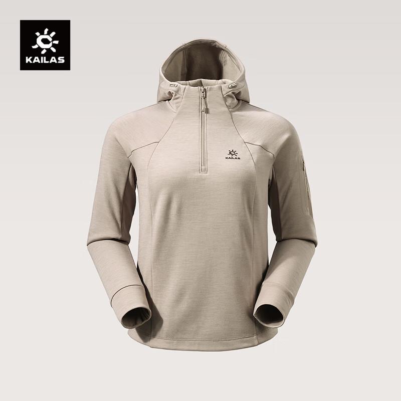 

KAILAS Women s XM4 Hooded Merino Wool Half-Zip Fleece Jacket XL