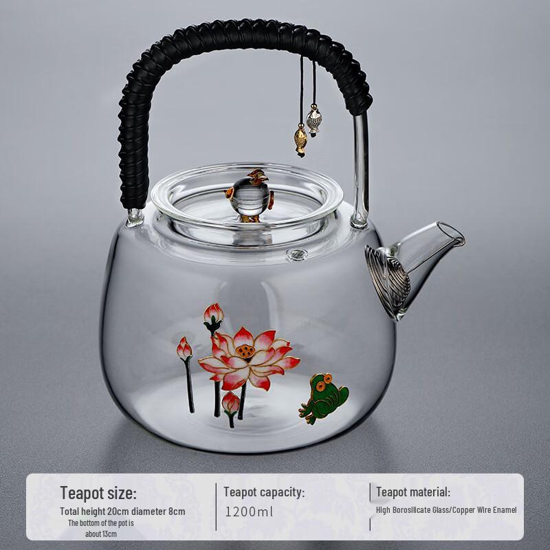 Diller High-Temperature Glass Teapot