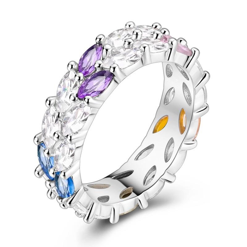 copper Women Rings Sparking Zirconium Ring LOVE Wedding Rings Ideal For Engagement Jewellery Anniversary Gift High Quality