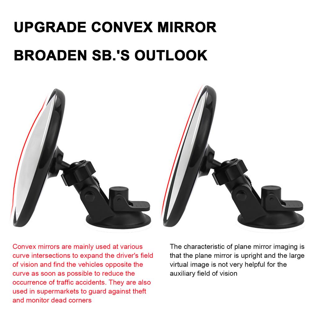 Universal Interior Rear View Mirror 360 Degree Adjustable Baby Rearview Mirror With Suction Cup Wide-angle Auto Accessories