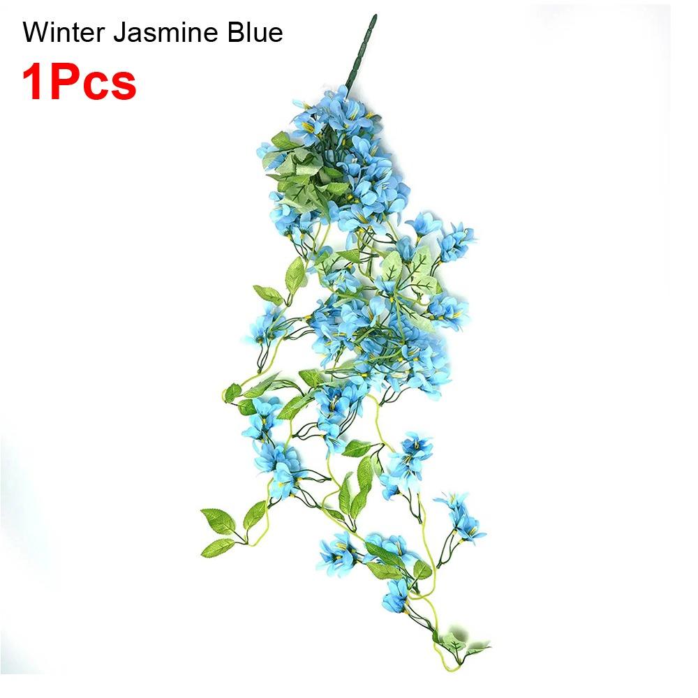 1Pcs Pink Blue White Purple Artificial Vines Plants 100cm Fake Vine Rattans  Outdoor Wedding Party