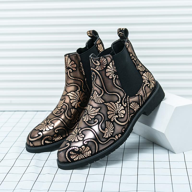 High End Brand Men's Leather Boots Formal High Top Casual Shoes Dress Boots Chelsea Business Wedding Ankle Boots Men 38-48