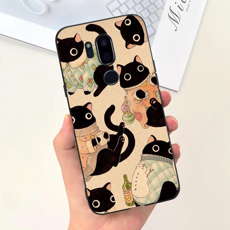 For LG G7 ThinQ G7 Plus Case Luxury Soft Silicone TPU Bumper Phone Cover for LG G6 G6+ Plus Capa Panda Rabbit Goothic Style Case
