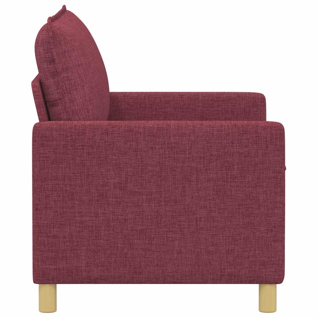 Sofa Burgundy 126 X 81 X 87.5 Cm Fabric
