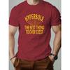 Summer Men's T Shirt English Doodle Elements Print 100% Cotton Leisure Breathable Round Neck T-shirt High Quality Men's Clothing