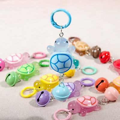 2pcs Glow-in-the-dark Color Turtle Keychain Turtle Keyring Girl Heart Luminous Tortoise Key Chains Vintage Creative