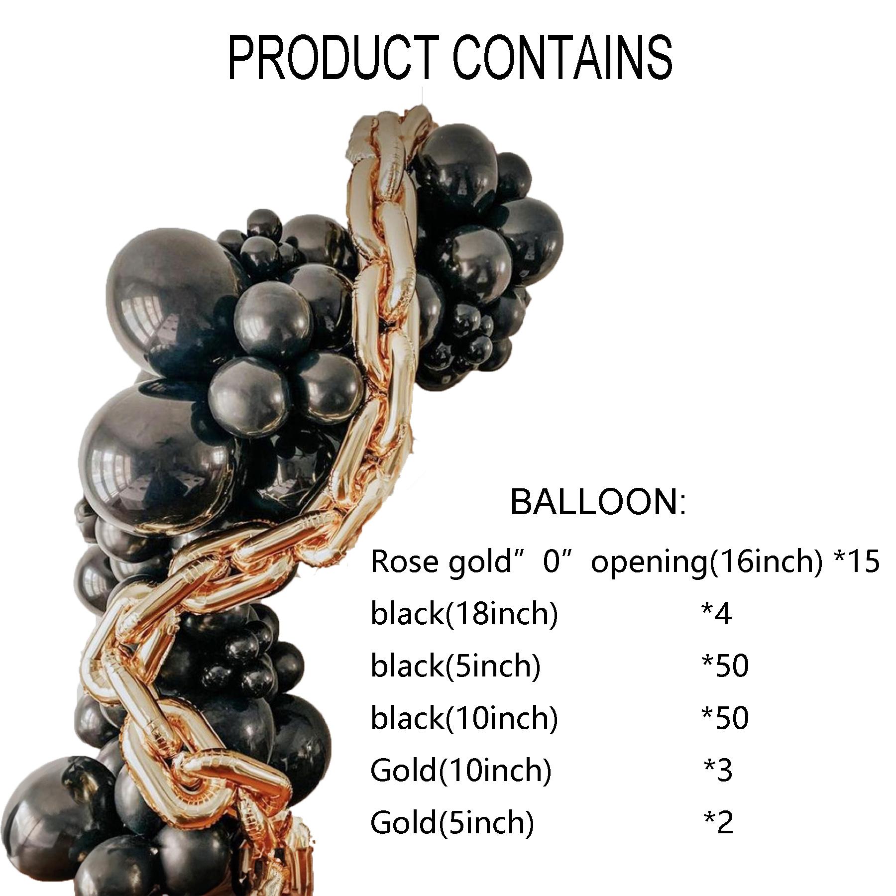 

82/124 шт., золотой, черный воздушный шар, гирлянда, арка, комплект, новогодний декор для вечеринки, выпускной, товары для дня рождения для взрослых 124Pcs