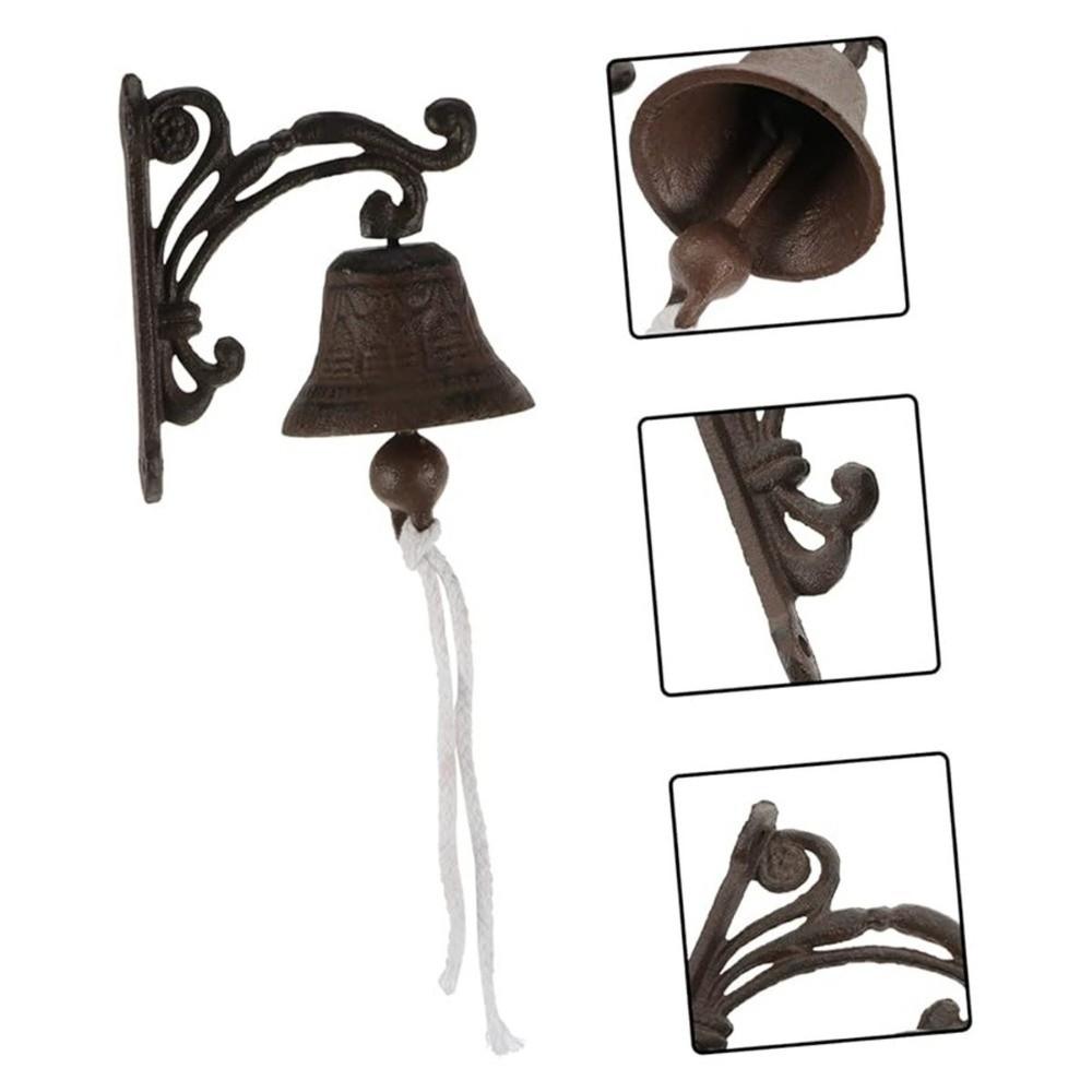 Weatherproof Cast Iron Door Bell Metal Wall Mounted Bell Vintage Doorbell  Garden Decor