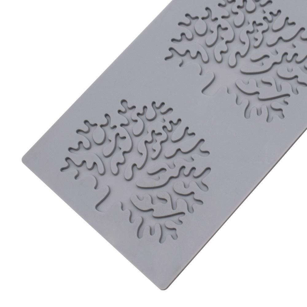 Multi-linked Coral Branch Leaf Fondant Lace Cushion Cake Silicone Mold Diy Chocolate Creative Decoration Baking Mold
