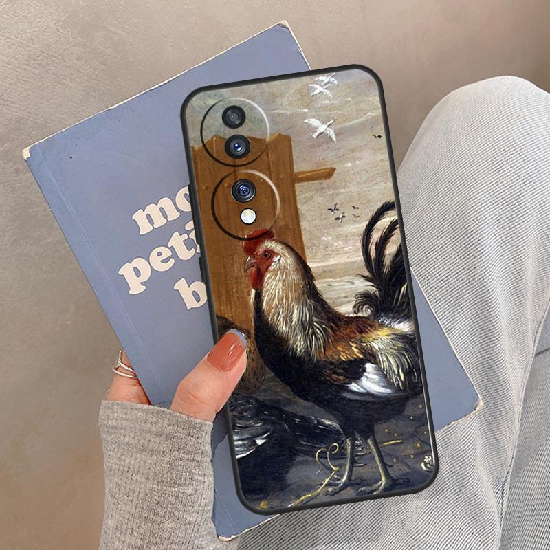 Cock Rooster Chicken Case For Honor Magic 8 7 6 5 Pro Cover For Honor 400 200 X9c X9b X9a X8a X8b 50 70 90 Lite
