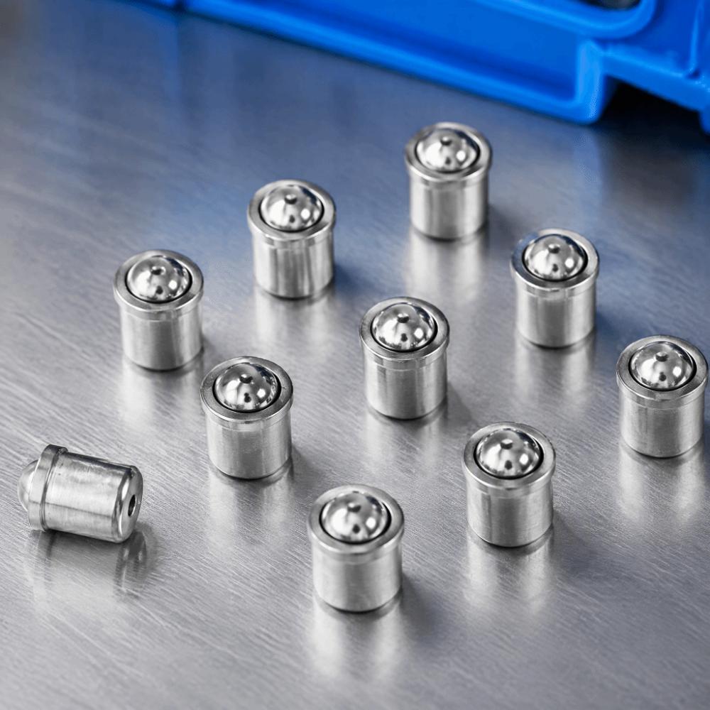 10pcs Smooth Surface Ball Spring Plunger No Step Design Ball Catch Latch For Clamps