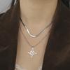 Teamer Stainless Steel Irish Witch Knot Celtics Knot Pendant Necklace Women Men Snake Chain Necklace Amulet Jewelry Wholesale