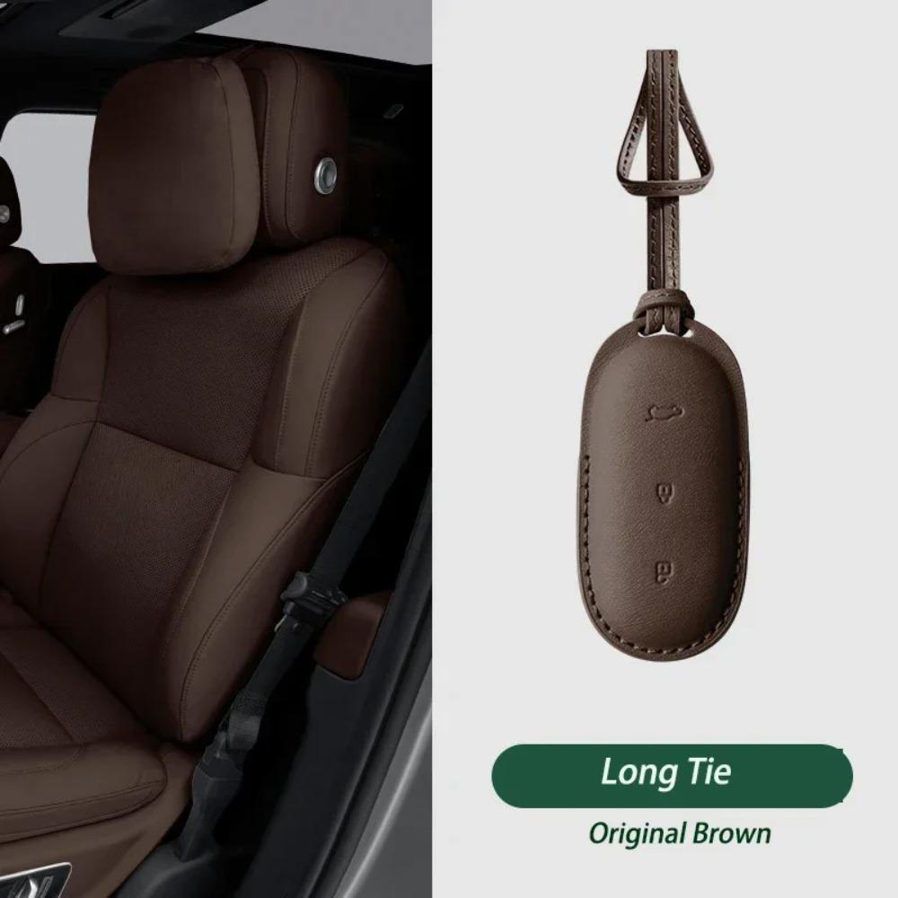 Leather Car Key Case Shell Keychain for Lixiang L9 L8 L7 L6 Key Case Cover for LI Lixiang Leading Ideal L6 L7 L8 L9 2022-2025