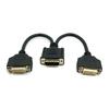 CY Male To Dual DVI Female Splitter Extension Cable for Graphics Cards Monitors DMS-59 24+5 &