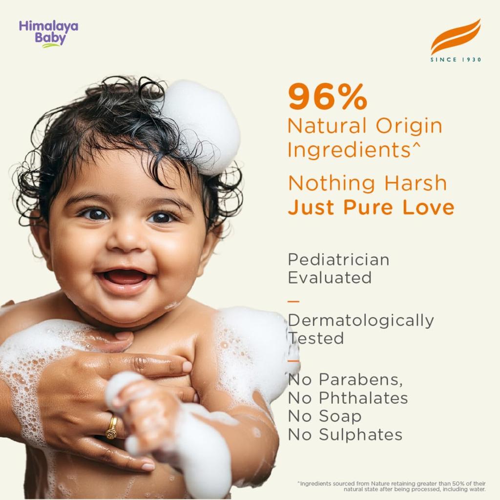 Himalaya Head To Toe Baby Wash With Pure Cow Ghee 400ml | Gentle pH5.5 Cleanser | Soap Free | Safe For Newborns | For Baby’s Sensitive Skin